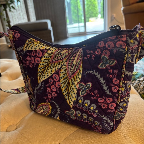 Vera Bradley Handbags - Vera Bradley Batik Leaves Purple Mini Andi Crossbody